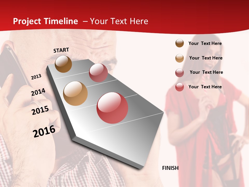 A Man Talking On A Cell Phone Next To A Woman PowerPoint Template