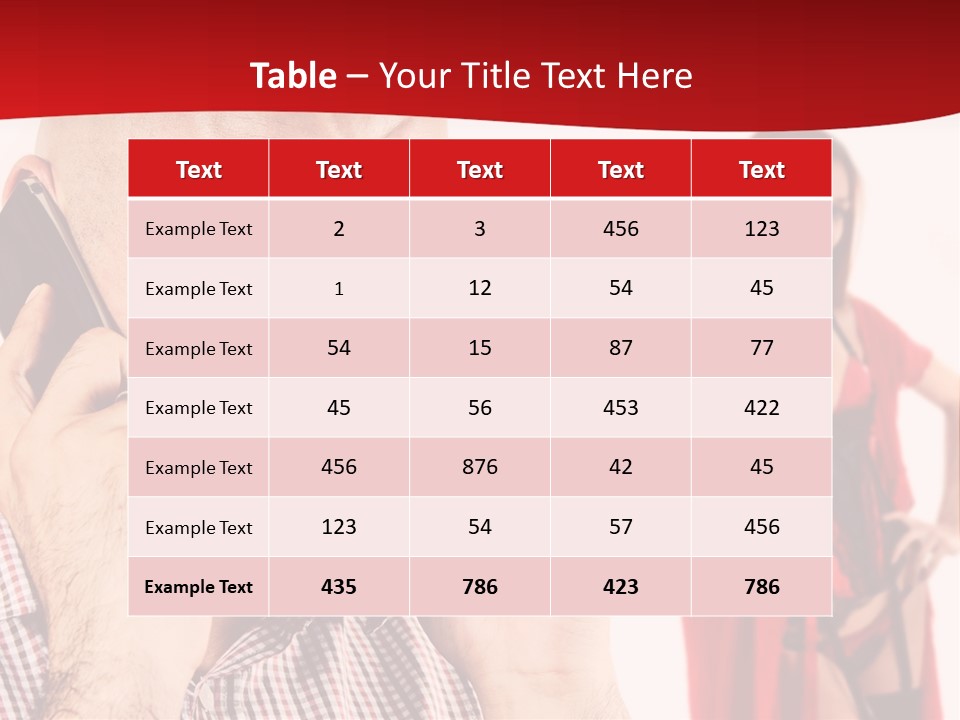 A Man Talking On A Cell Phone Next To A Woman PowerPoint Template