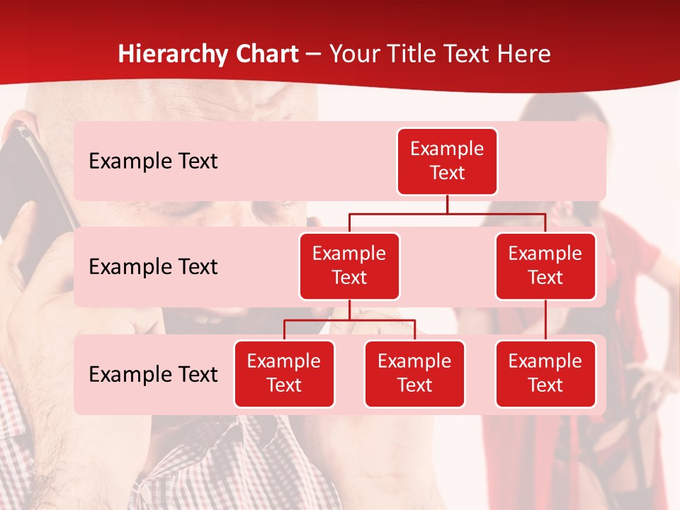 A Man Talking On A Cell Phone Next To A Woman PowerPoint Template