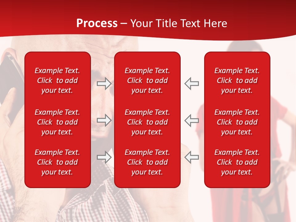 A Man Talking On A Cell Phone Next To A Woman PowerPoint Template