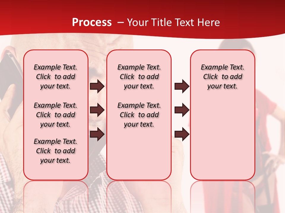 A Man Talking On A Cell Phone Next To A Woman PowerPoint Template