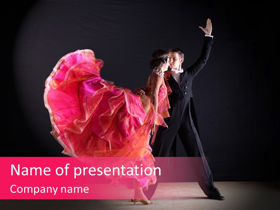 A Man And A Woman Dancing In A Dance Pose PowerPoint Template