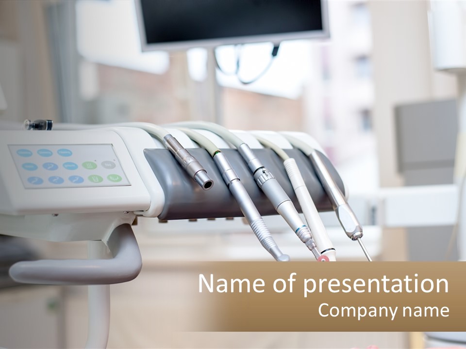 A Medical Powerpoint Presentation With Medical Equipment PowerPoint Template