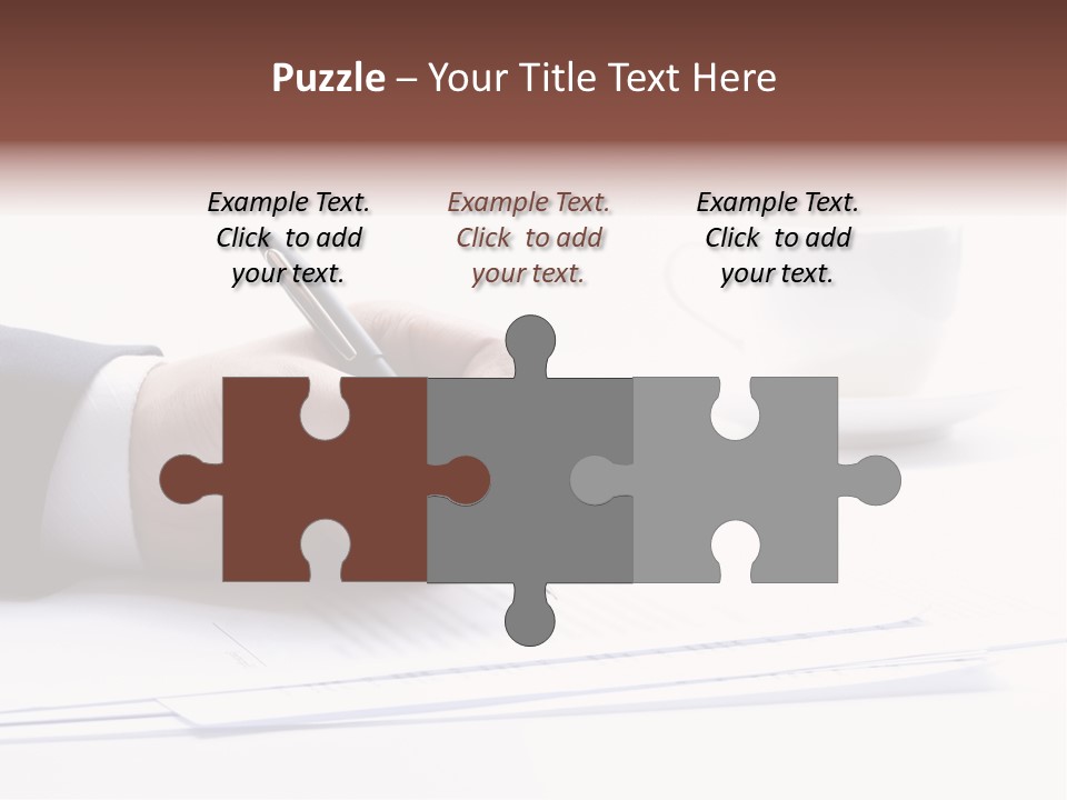 A Person Writing On A Piece Of Paper With A Pen PowerPoint Template