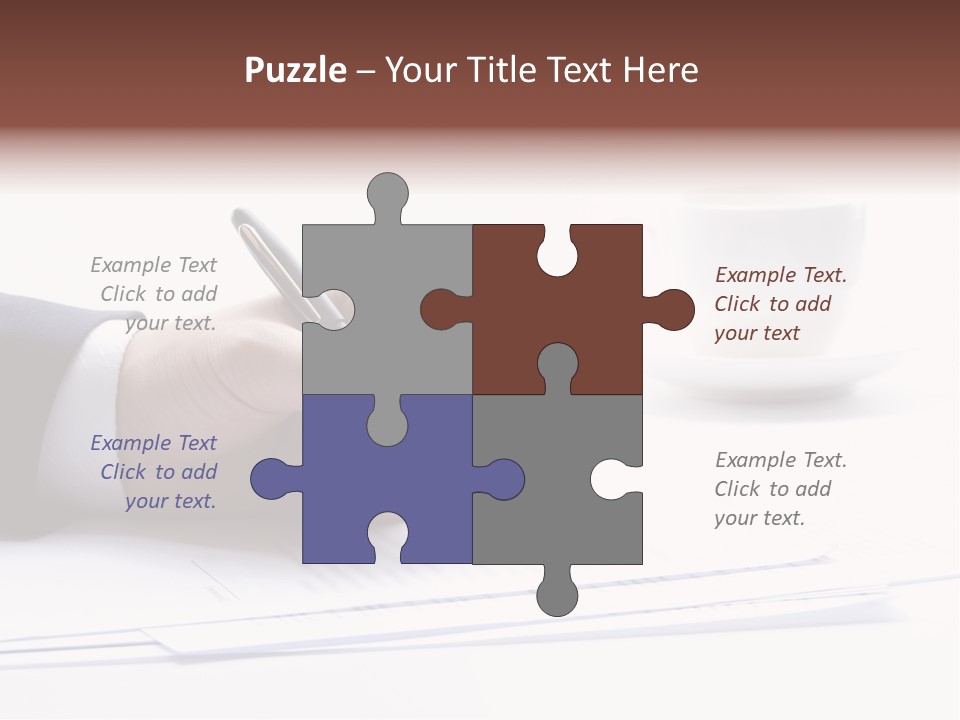 A Person Writing On A Piece Of Paper With A Pen PowerPoint Template