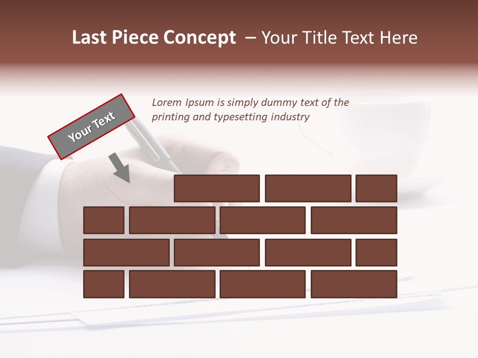 A Person Writing On A Piece Of Paper With A Pen PowerPoint Template