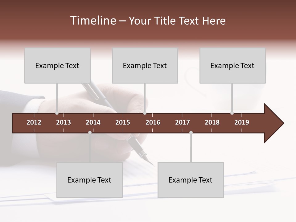 A Person Writing On A Piece Of Paper With A Pen PowerPoint Template