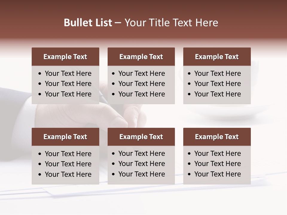 A Person Writing On A Piece Of Paper With A Pen PowerPoint Template