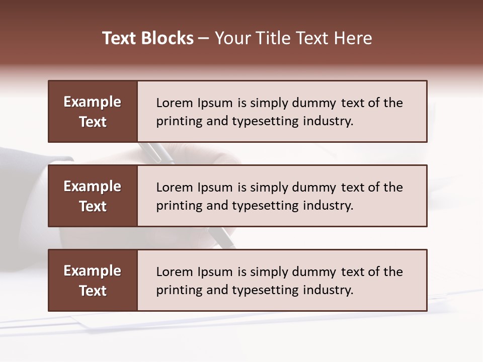 A Person Writing On A Piece Of Paper With A Pen PowerPoint Template