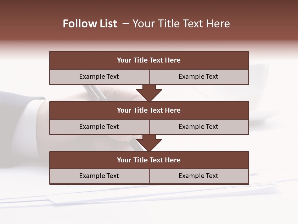 A Person Writing On A Piece Of Paper With A Pen PowerPoint Template