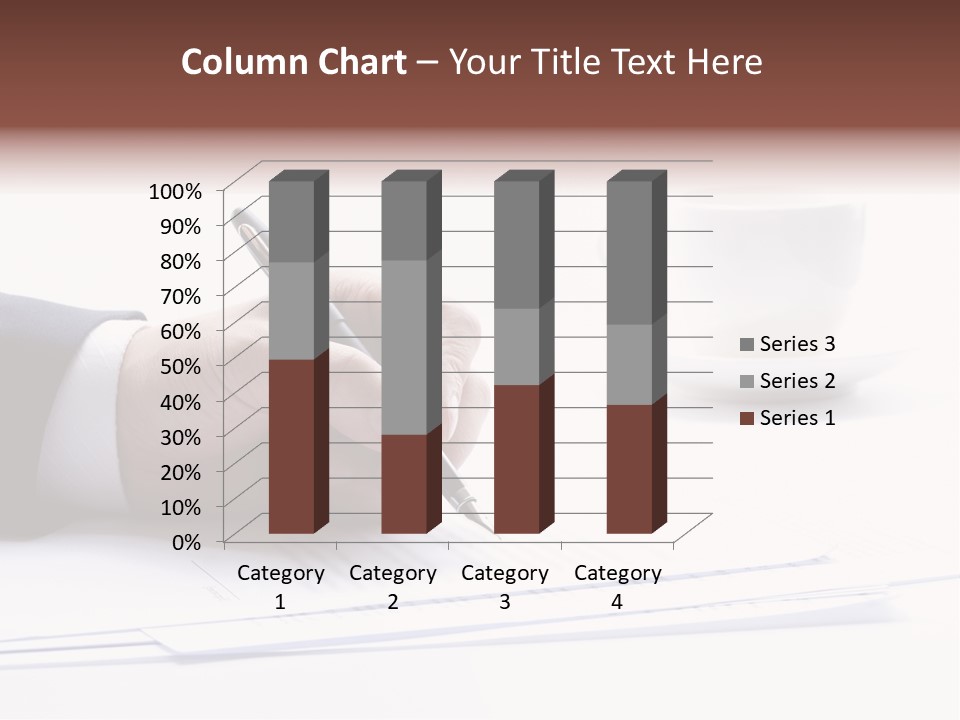 A Person Writing On A Piece Of Paper With A Pen PowerPoint Template