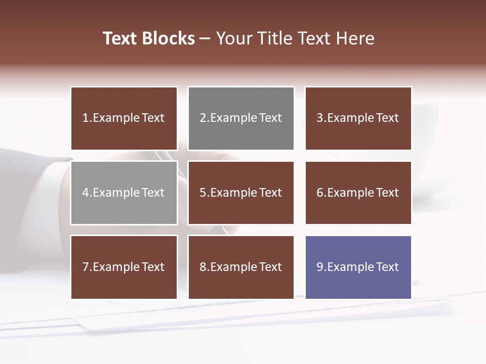 A Person Writing On A Piece Of Paper With A Pen PowerPoint Template