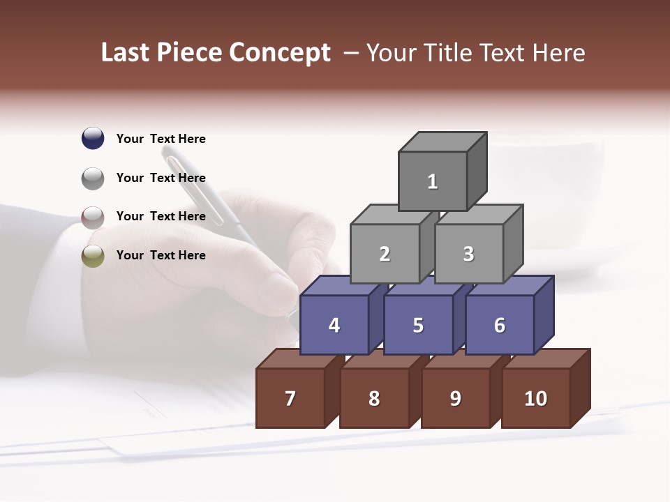 A Person Writing On A Piece Of Paper With A Pen PowerPoint Template