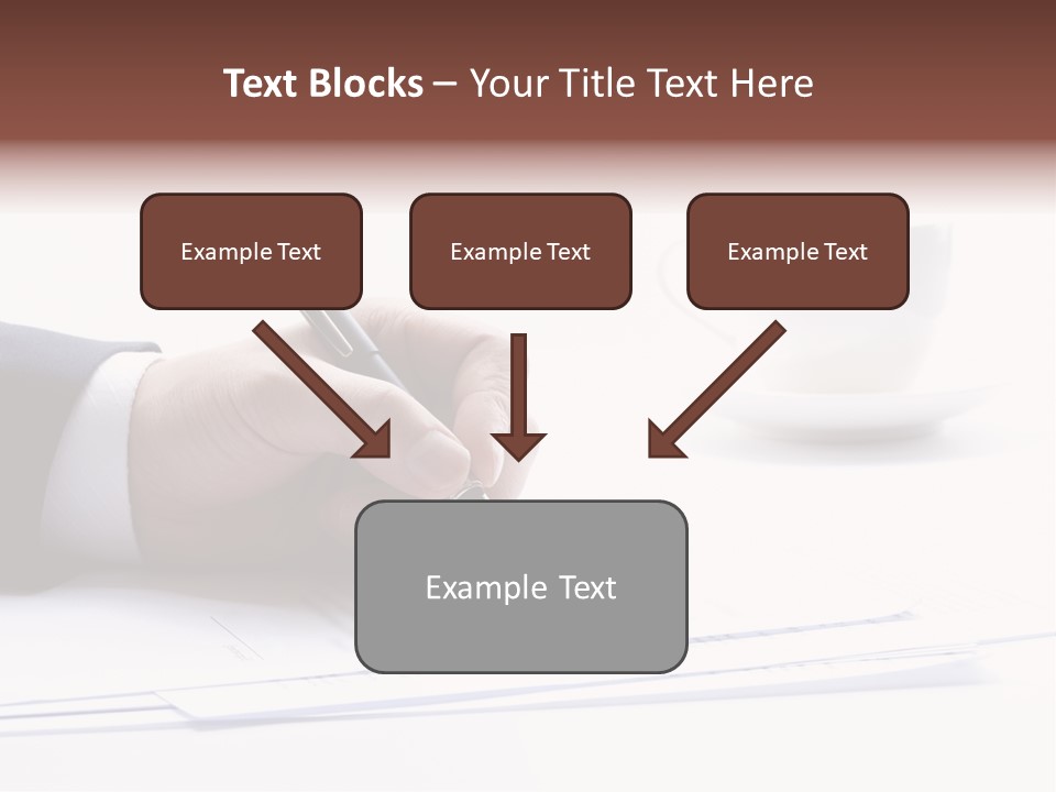 A Person Writing On A Piece Of Paper With A Pen PowerPoint Template