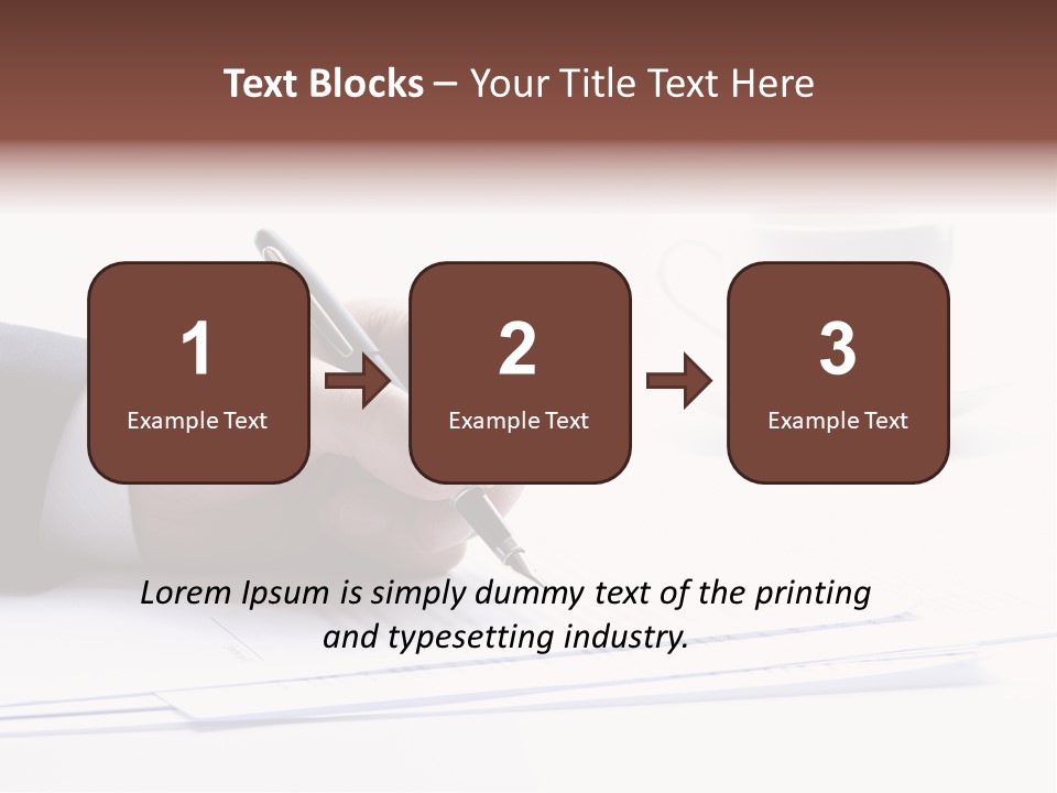 A Person Writing On A Piece Of Paper With A Pen PowerPoint Template