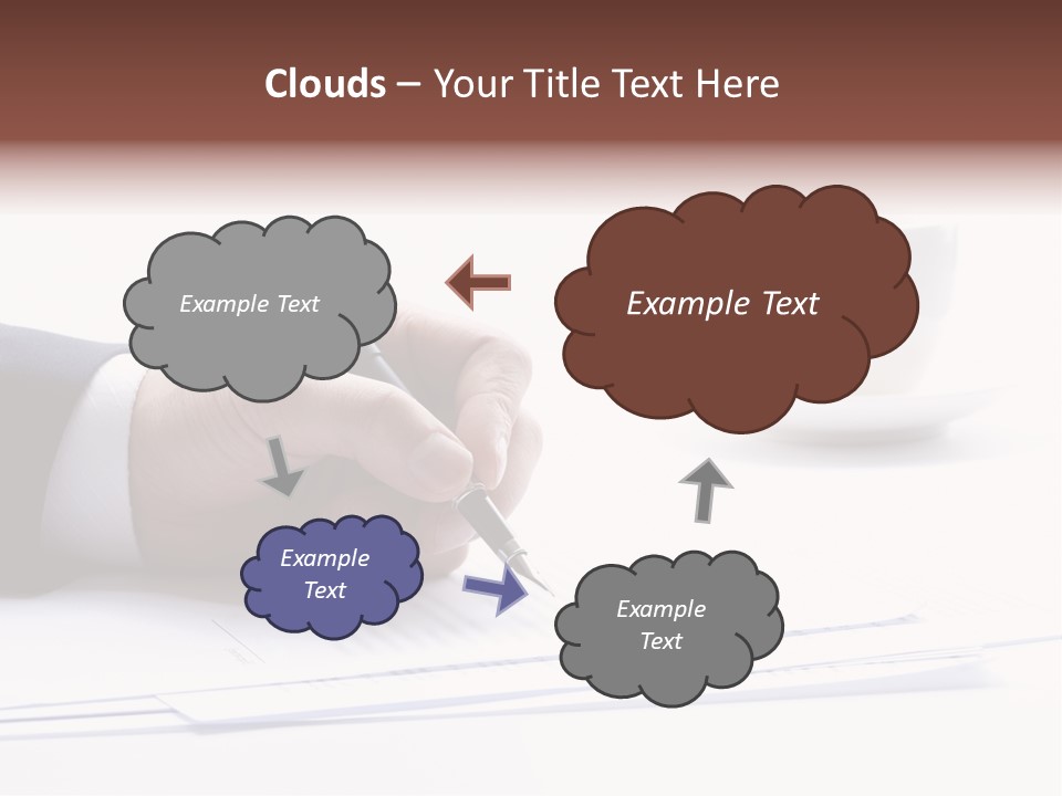 A Person Writing On A Piece Of Paper With A Pen PowerPoint Template