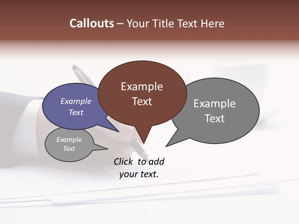 A Person Writing On A Piece Of Paper With A Pen PowerPoint Template