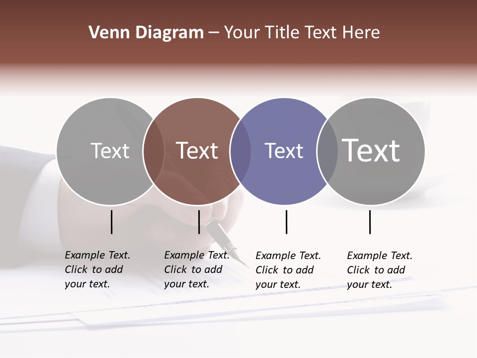 A Person Writing On A Piece Of Paper With A Pen PowerPoint Template