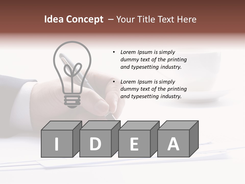 A Person Writing On A Piece Of Paper With A Pen PowerPoint Template