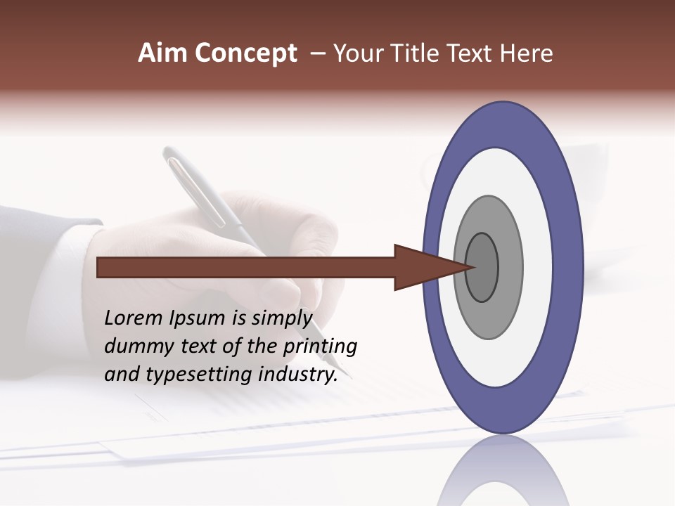 A Person Writing On A Piece Of Paper With A Pen PowerPoint Template