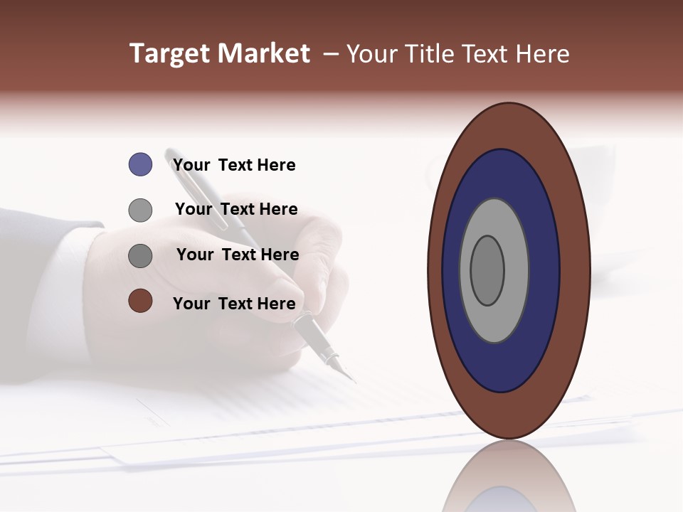 A Person Writing On A Piece Of Paper With A Pen PowerPoint Template