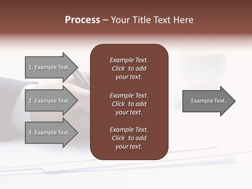 A Person Writing On A Piece Of Paper With A Pen PowerPoint Template