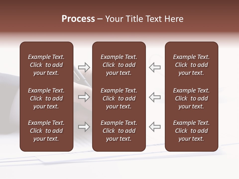 A Person Writing On A Piece Of Paper With A Pen PowerPoint Template