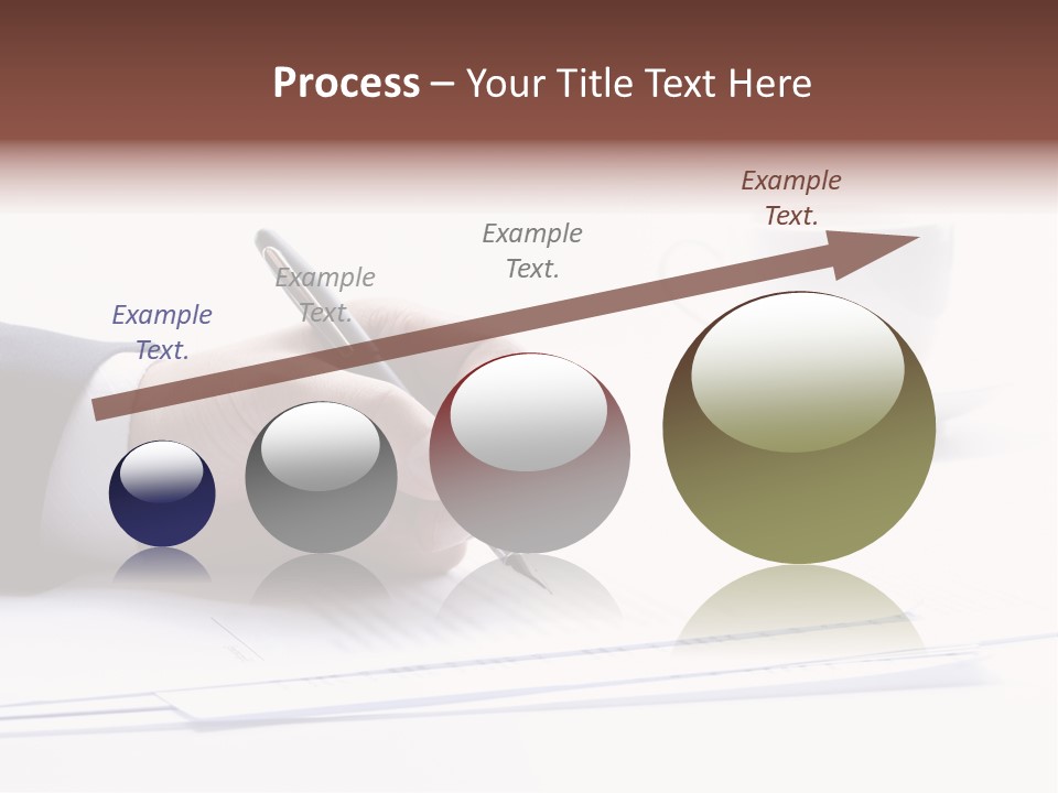 A Person Writing On A Piece Of Paper With A Pen PowerPoint Template