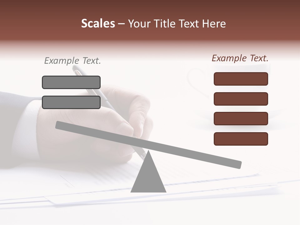A Person Writing On A Piece Of Paper With A Pen PowerPoint Template