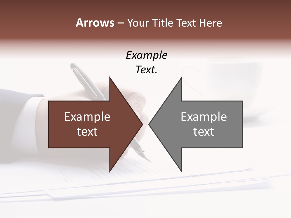 A Person Writing On A Piece Of Paper With A Pen PowerPoint Template