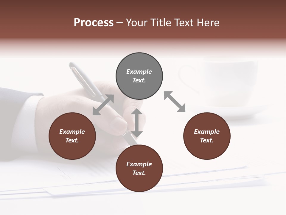 A Person Writing On A Piece Of Paper With A Pen PowerPoint Template