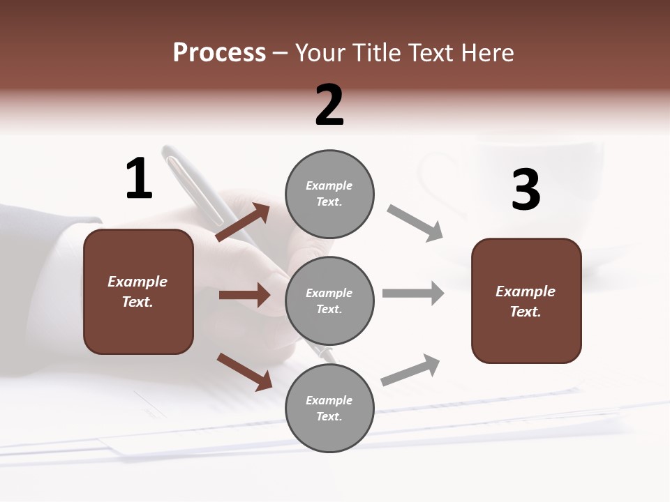 A Person Writing On A Piece Of Paper With A Pen PowerPoint Template