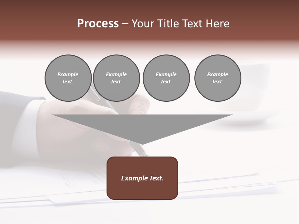 A Person Writing On A Piece Of Paper With A Pen PowerPoint Template