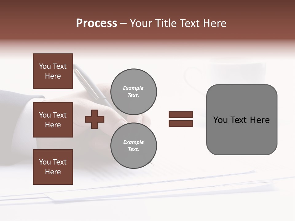 A Person Writing On A Piece Of Paper With A Pen PowerPoint Template