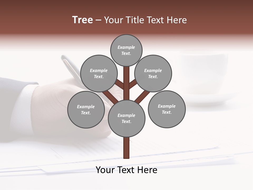 A Person Writing On A Piece Of Paper With A Pen PowerPoint Template