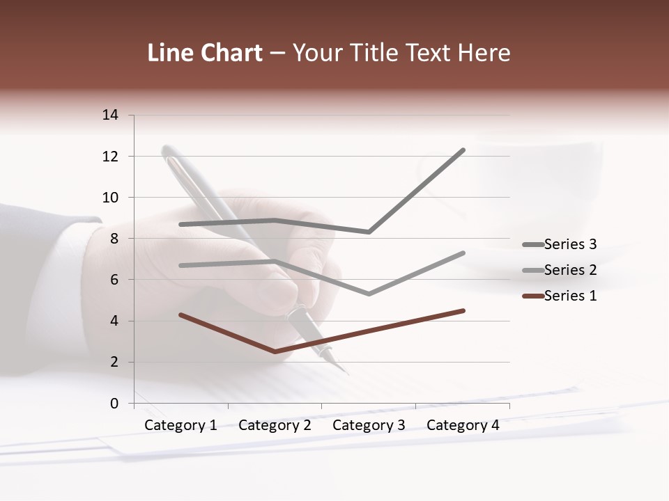 A Person Writing On A Piece Of Paper With A Pen PowerPoint Template