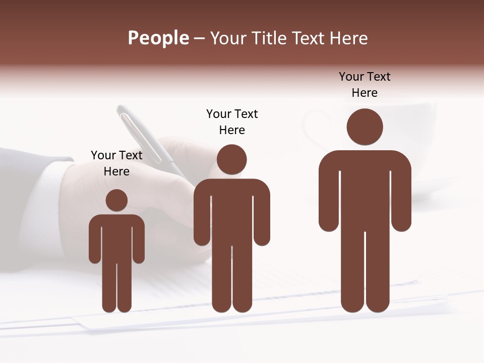 A Person Writing On A Piece Of Paper With A Pen PowerPoint Template