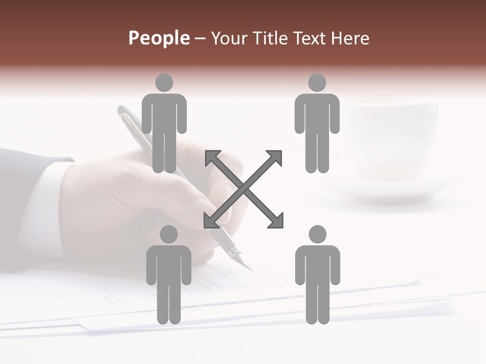 A Person Writing On A Piece Of Paper With A Pen PowerPoint Template