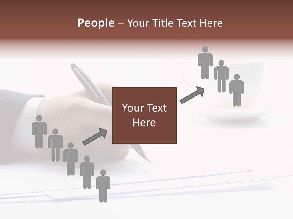 A Person Writing On A Piece Of Paper With A Pen PowerPoint Template