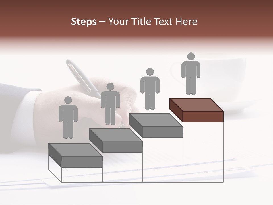 A Person Writing On A Piece Of Paper With A Pen PowerPoint Template