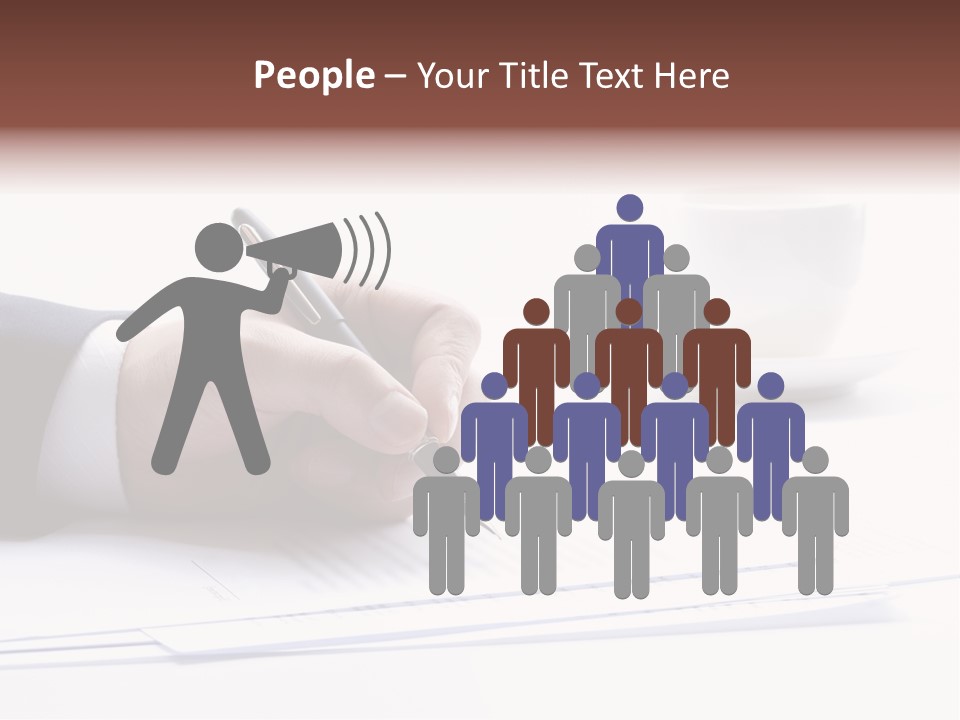 A Person Writing On A Piece Of Paper With A Pen PowerPoint Template