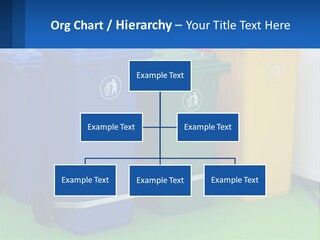 A Group Of Trash Cans Sitting Next To Each Other PowerPoint Template