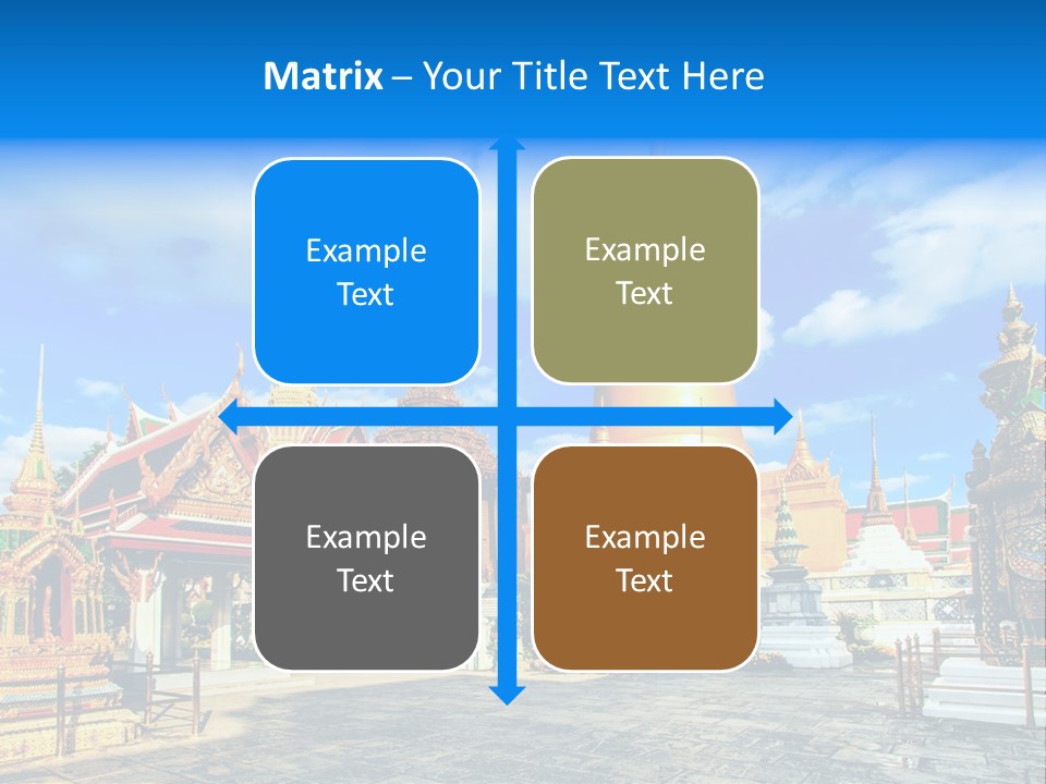 A Group Of Buildings With A Blue Sky In The Background PowerPoint Template