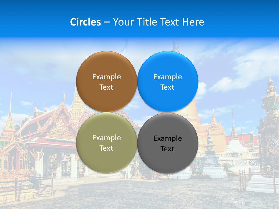 A Group Of Buildings With A Blue Sky In The Background PowerPoint Template