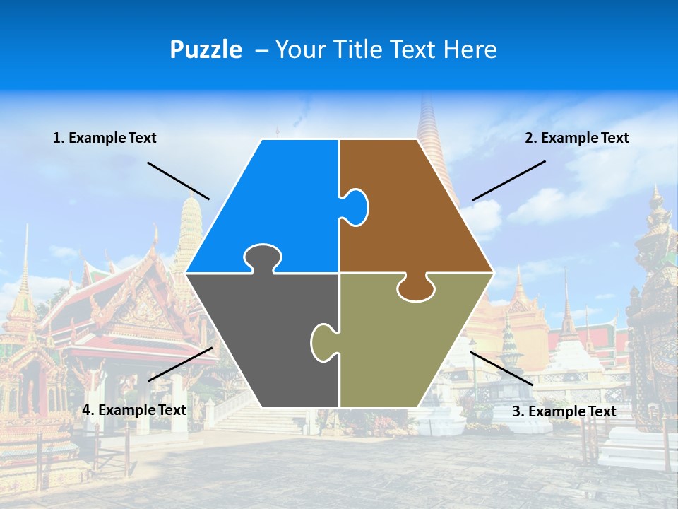 A Group Of Buildings With A Blue Sky In The Background PowerPoint Template