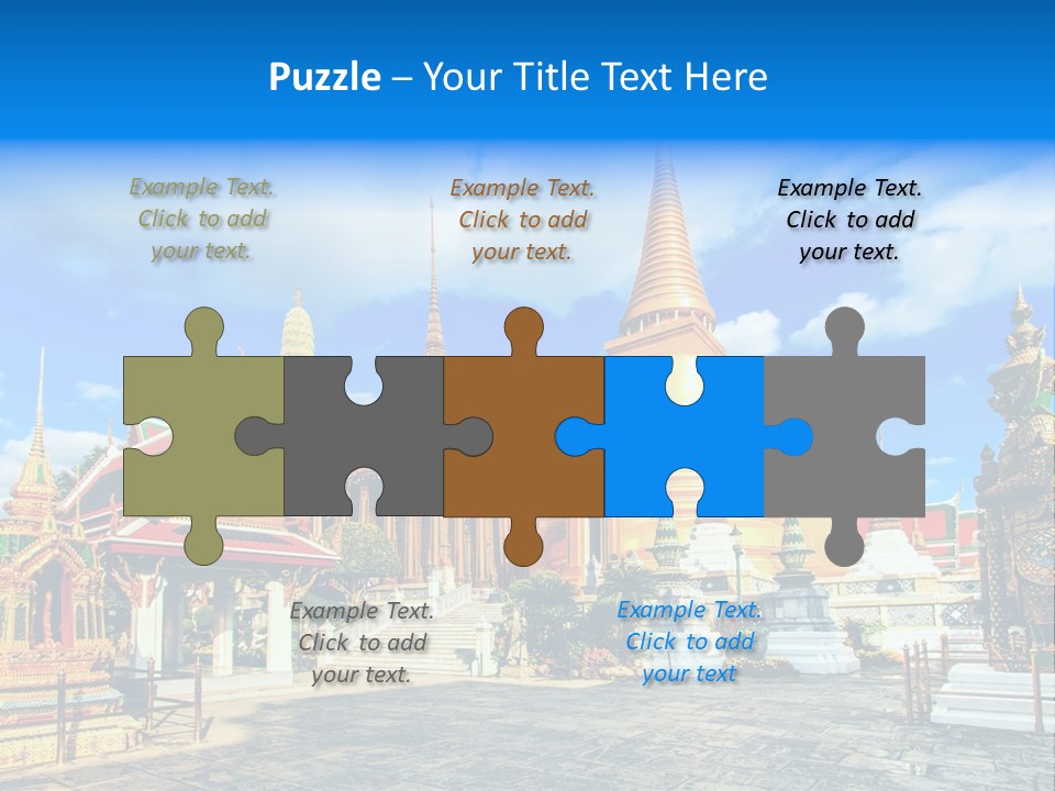 A Group Of Buildings With A Blue Sky In The Background PowerPoint Template