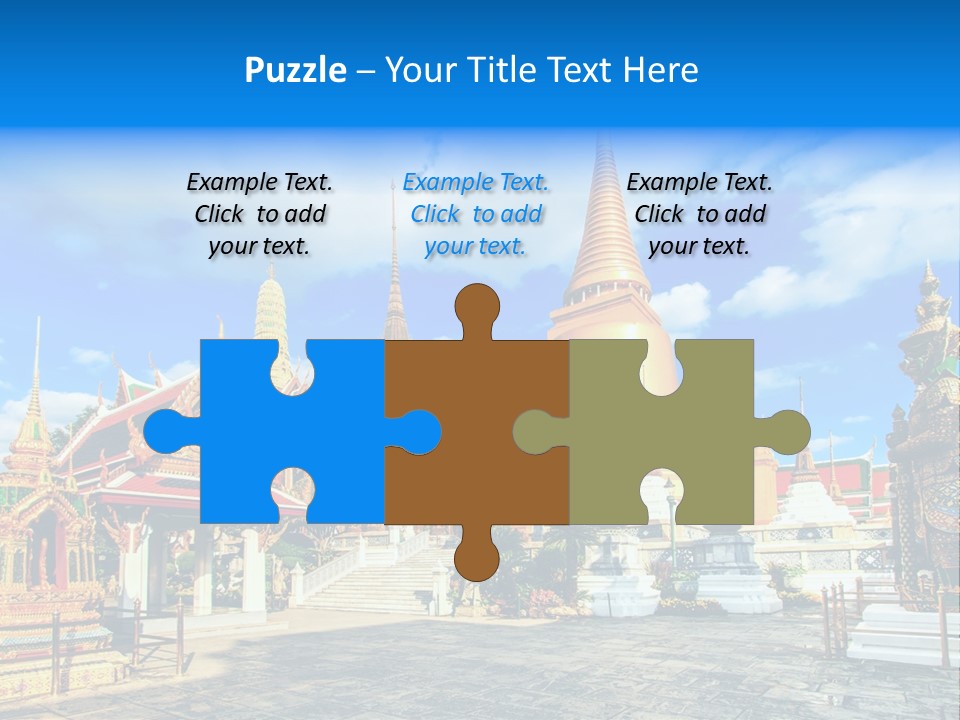 A Group Of Buildings With A Blue Sky In The Background PowerPoint Template