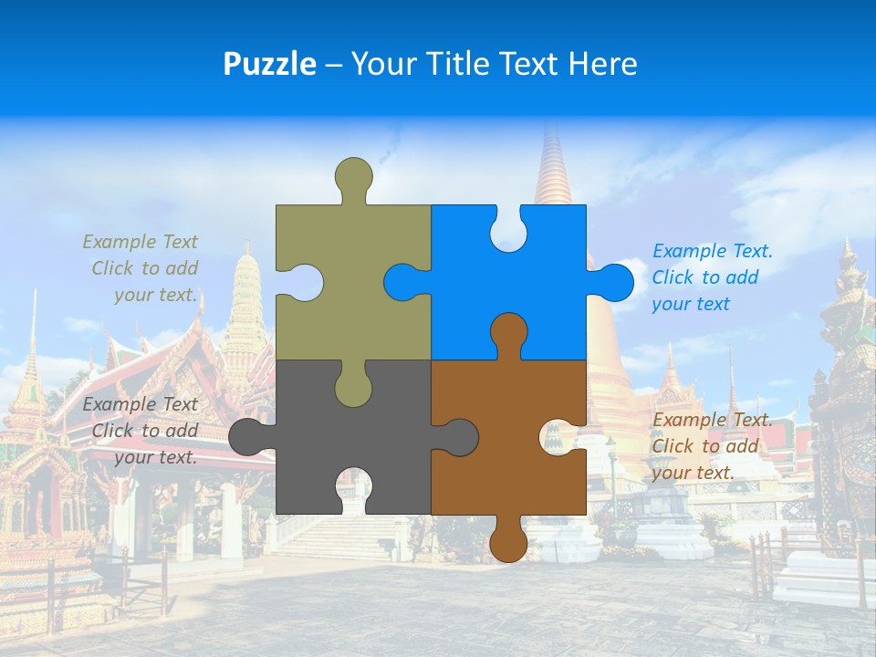 A Group Of Buildings With A Blue Sky In The Background PowerPoint Template