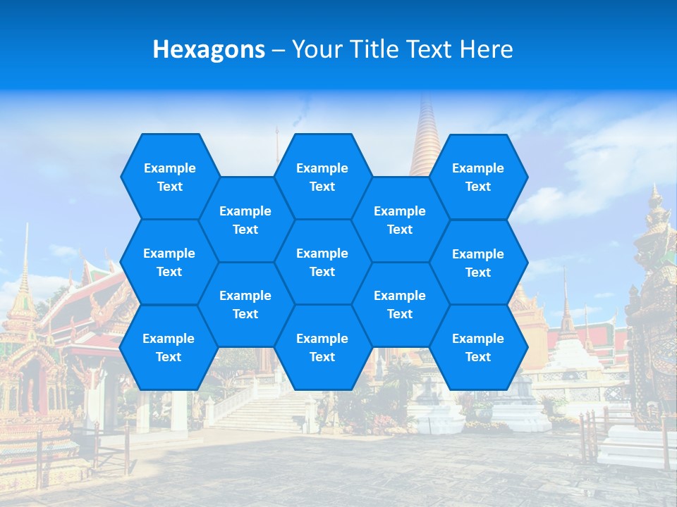 A Group Of Buildings With A Blue Sky In The Background PowerPoint Template