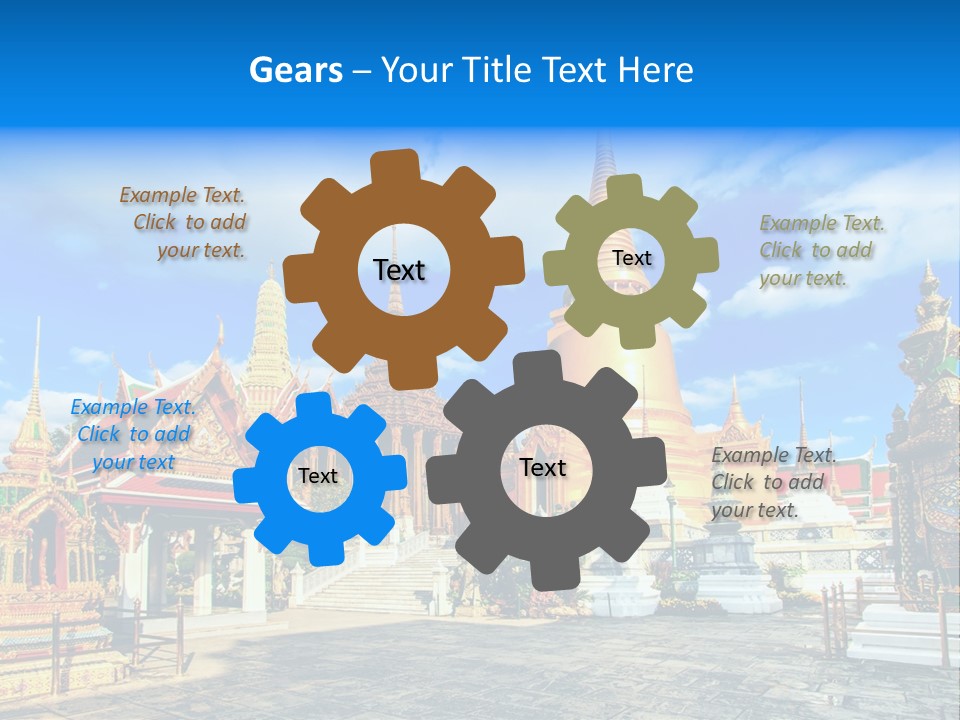 A Group Of Buildings With A Blue Sky In The Background PowerPoint Template